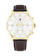 Tommy Hilfiger Tyson Мъжки Часовник 44mm На Батерия с Кафява Кожена Каишка