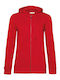 B&C Organic Damen Werbebekleidung Langärmeliges Rot