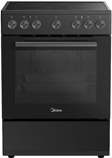 Midea Herd 70l mit Keramik Kochfeld P60cm Schwarz