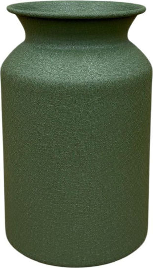 Metallic Green Vase 10.5xH19cm