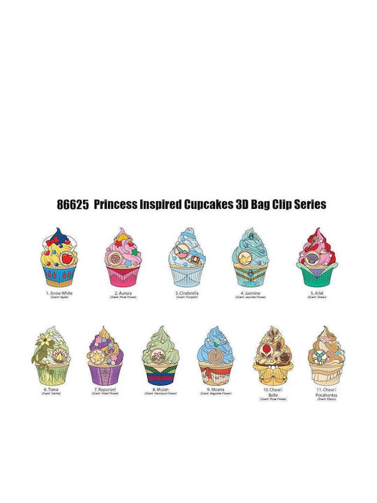 Disney Princess 3d Foam Bag Clips Cupcake Display 24