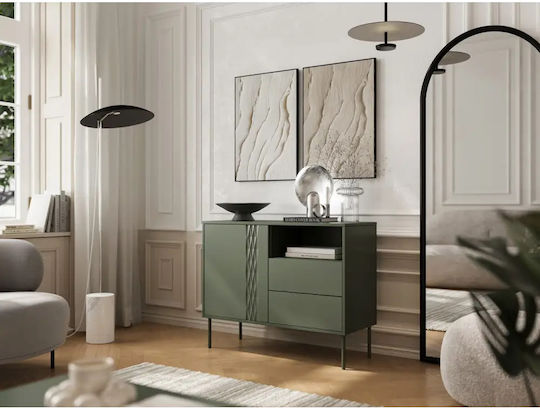 Буфет 1d2s Зелен Матиран 100x40x75см