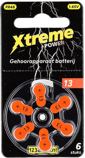 WS Xtreme Power ADR00357 Hearing Aid Batteries 13 1.45V 6pcs