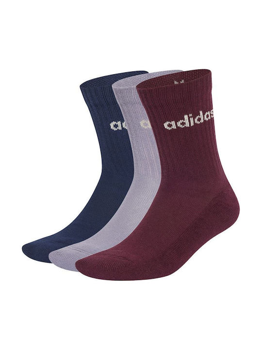 adidas Sosete Sport Linear Crew Alergare Multicolore