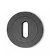 Round Rosette for Interior Arch Door Metal Insert Simple Key Anthracite