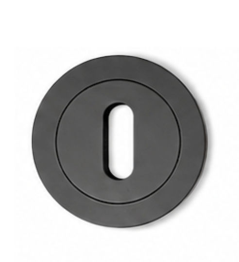 Round Rosette for Interior Arch Door Metal Insert Simple Key Anthracite