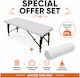 iCosmetics Pro 1 Portable White Wooden Physiotherapy Bed 185x60cm