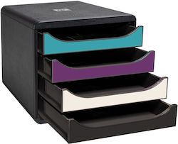 Exacompta Plastic Desktop Drawer Black