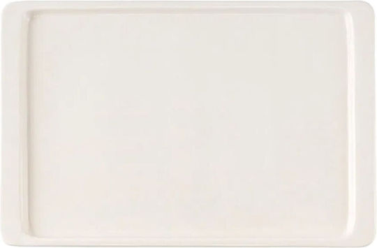 Porland Shallow Rectangular Serving Plate Porcelain Transparent 30x20cm