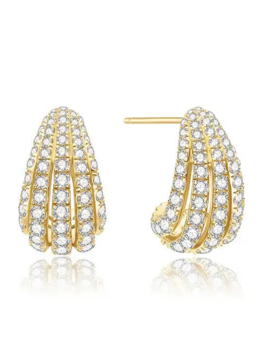 Ania Haie Earrings Studs from Silver Gold Plated with Stones