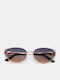 Luigi Women's Sunglasses with Pink Metallic Frame and Pink Lens
