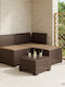 Three-Seater Outdoor Rattan Sofa with Cushions