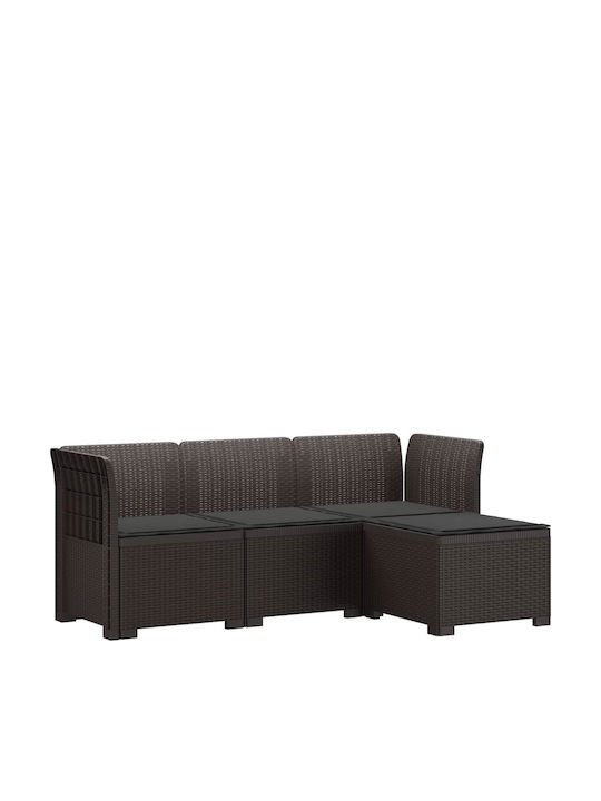 Ecksofa Outdoor Rattan mit Kissen