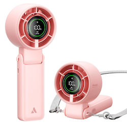 Aecooly Halo 02 Tragbarer Handgehaltener Ventilator Rosa 3600mah 5 Geschwindigkeiten
