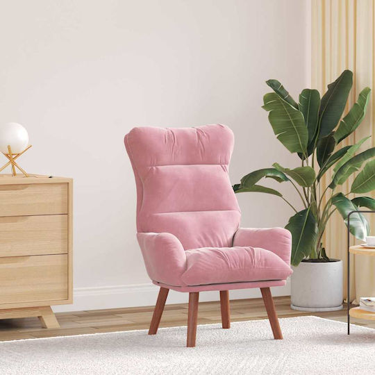 Relax Samt Sessel Rosa 69x74x93cm