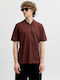 Polo Short Sleeve Blouse Bitter-chocolate