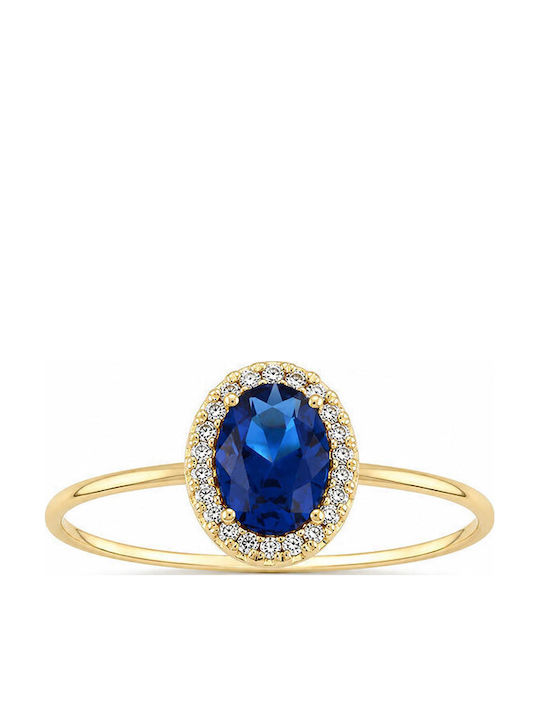 Ios Women's Ring with Zircon from 9K Gold