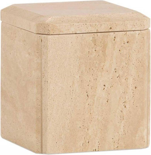 Andrea House General Use Vase with Lid Beige 9x9x9.5cm