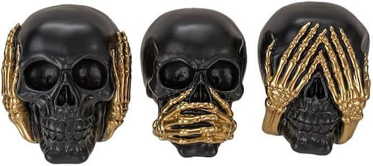 Decorativ Craniu See Hear Speak No Evil 8cm 15709