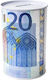 Metallic Money Box 20 Euro Banknote Design 15cm
