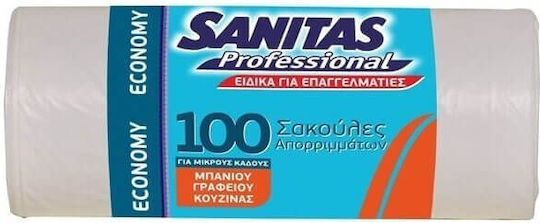 Sanitas Σακούλες Απορριμάτων Professional 50x50cm 100τμχ Λευκές