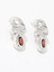 Sisyphus Silver Earrings with Orange Stones