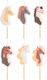 Cake Cupcake Toppers Kerzen Pferde Ponys Pferd Geburtstag 6 Stück