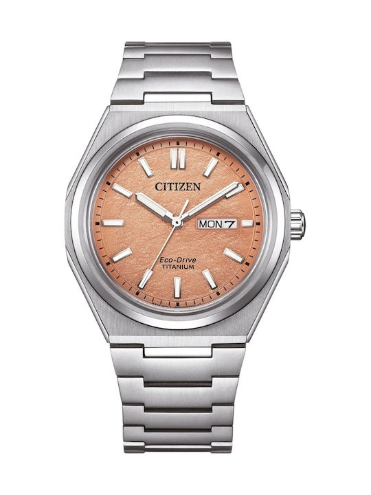 Citizen Eco-Drive Ceas Barbati 39.5mm Cu Baterie Si Brățară Din Metal Argintie