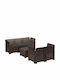 Outdoor Corner Sofa Made of Polypropylene with Cushions