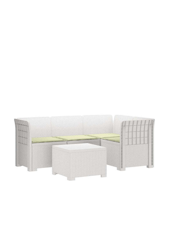 Ecksofa Outdoor Rattan mit Kissen