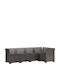 Outdoor Corner Sofa Made of Polypropylene with Cushions
