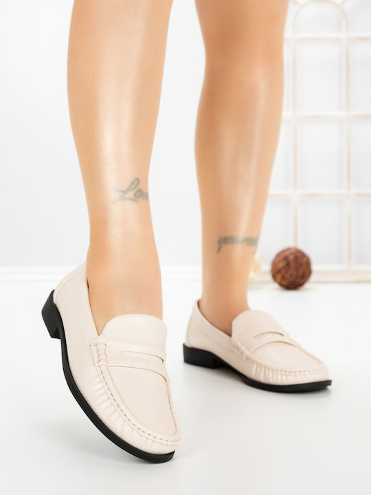 Damen Mokassins in Beige Farbe