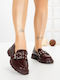 Damen Mokassins in Burgundisch Farbe