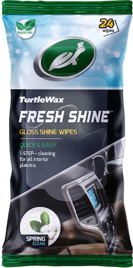 Turtle Wax Dashboard Polishing Wipes for Car with Fresh Scent 24 pcs