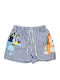 Bluey Costum De Baie Pentru Copii Pantaloni Scurți De Înot Albastru-Alb Dungat Bu142
