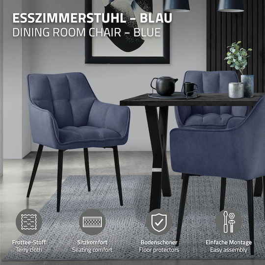Polyrtónes Ess- und Küchenstühle 6 Stück Blau Polyrtónes Ess- und Küchenstühle 6 Stück Blau
