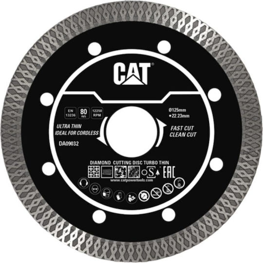 CAT Δίσκος Κοπής Δομικών Υλικών 125mm