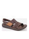 Leather Men's Sandals in Brown Colour
