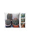 Zaros Zierkissen Sofa-Kissen Kaktus 45x45cm