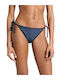 Bikinihosen Slip mit Schnürung in Marineblau