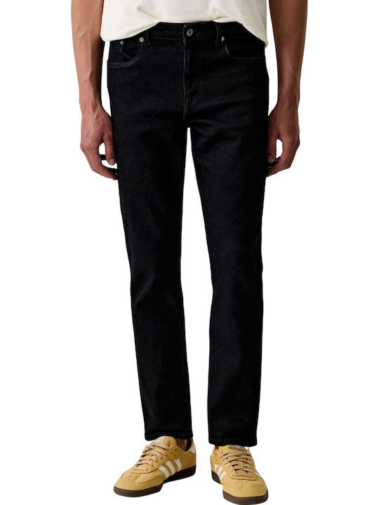 Men's Elastic Jeans Pants with Slim Fit Dark Blue