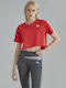 Banda Apua Women's Cotton Red Crop Top 1156520015-RED