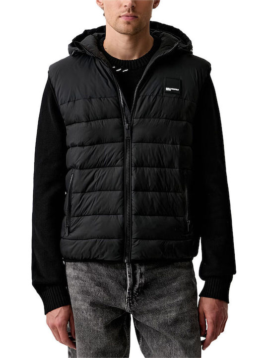 Karl Lagerfeld Herren Jacken Puffer Schwarz