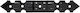 Black Connection Bracket 315x48x2.5mm 00854