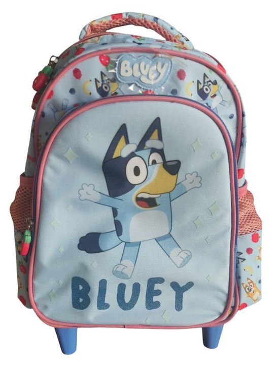 Graffiti Bluey Trolley Blue School Bag