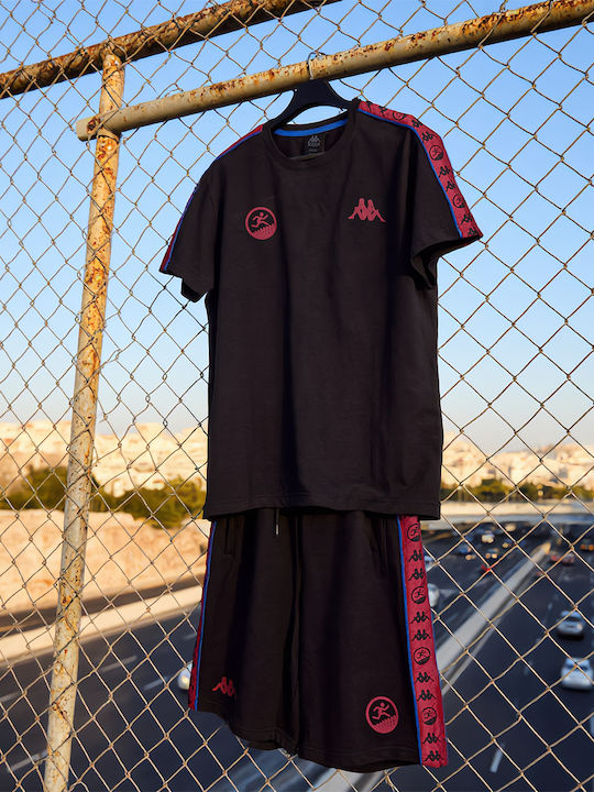 Kappa Lex Limited Summer Collection Αθλητική Ανδρική Βερμούδα Μαύρη Kappa Lex Limited Summer Collection Αθλητική Ανδρική Βερμούδα Μαύρη