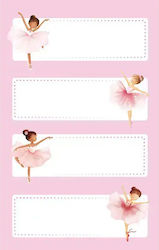 bsb Ballet Ballerina Notebook Labels 12 Pieces