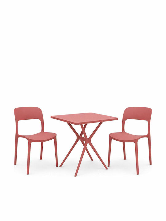 Garten- und Outdoor-Möbelsets 3 Stück Rosa