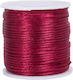 Schnürsenkel Satin Stoff 2mm Durchmesser 50m Burgundisch