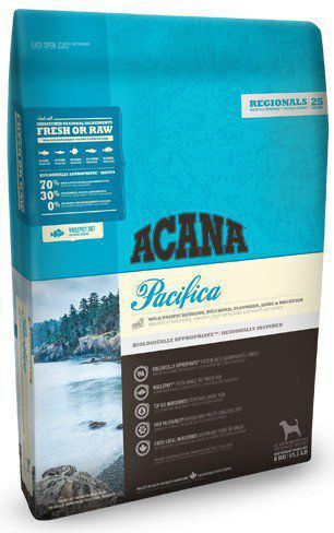 Acana Pacifica 2kg Суха храна за кучета с риба, херинга, зеленчуци, сьомга и месо
